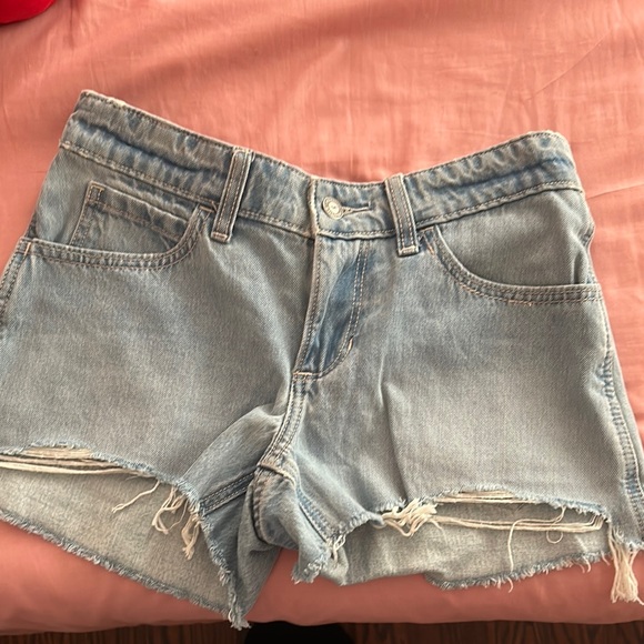 Hollister Pants - Hollister Blue Jean Shorts Distressed Cut-Off Style